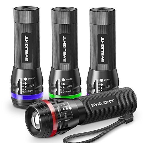 Kit of 4 portable tactical flashlights